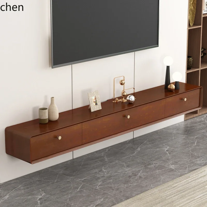 solid wood TV cabinet coffee table combination simple modern living room household small apartment floor TV cabinet bedroom
