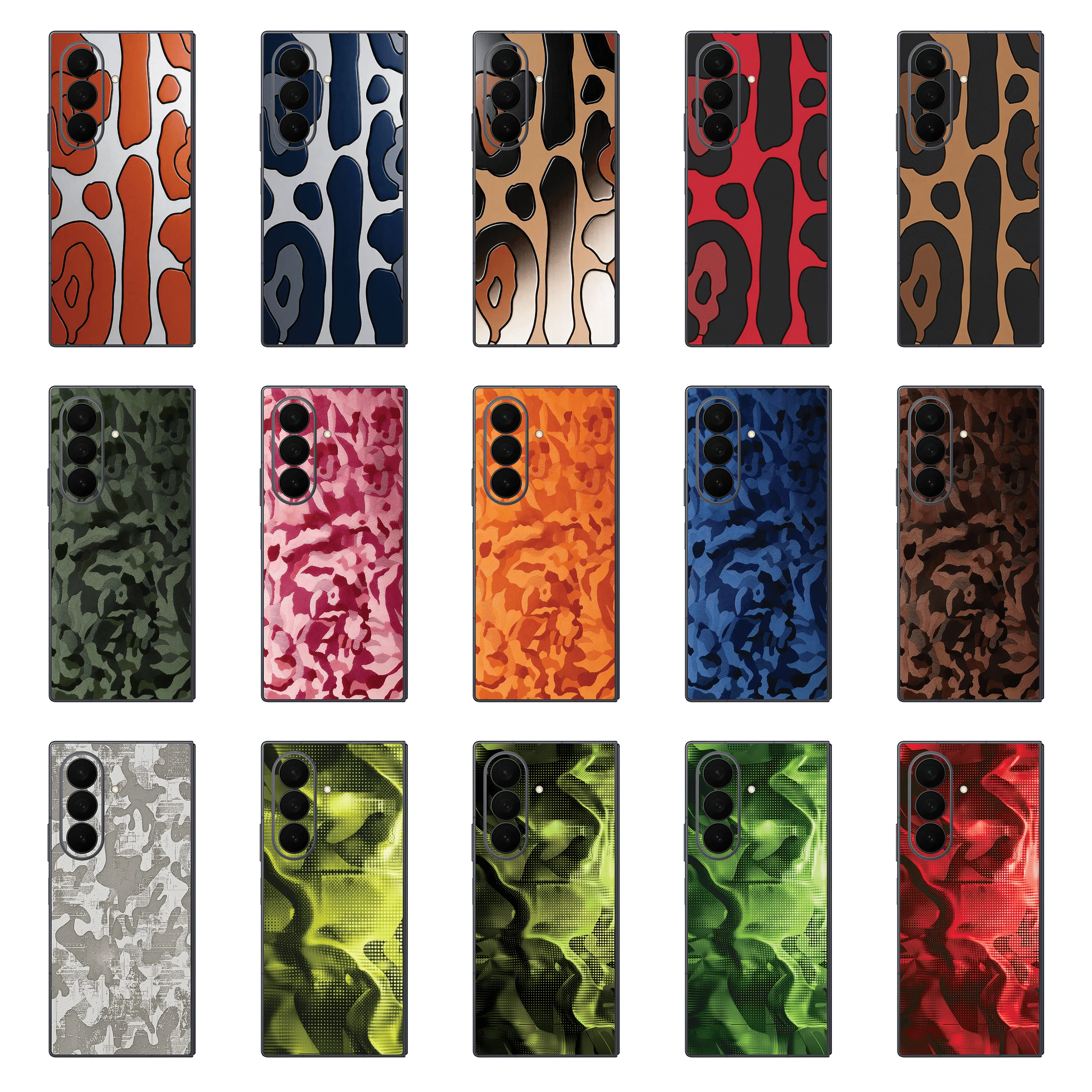 Наклейка OscarSkin для Samsung Z Fold 8, 7, 6, 5, 4, 3, виниловая пленка, защитная пленка для задней панели телефона, предотвращающая появление царапин.
