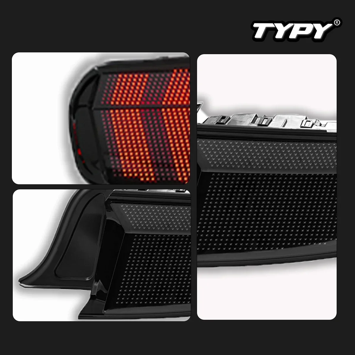 

TYPY Новый светодиодный задний фонарь, обновленный, модифицированный для Ford Mustang RGB задний фонарь 2015-2023, динамический сигнальный задний фонарь, автоаксессуары