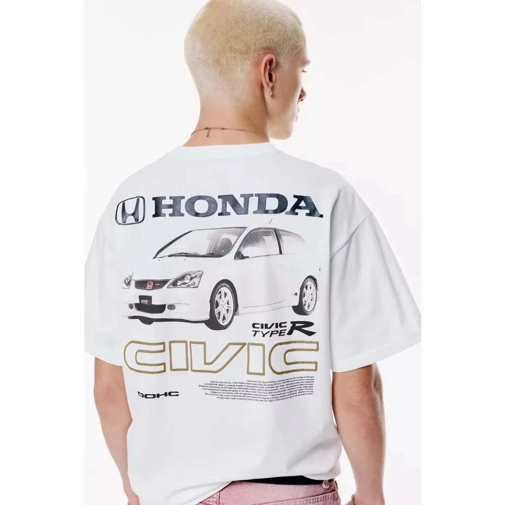 

Honda 2026 New Hot Civic Men's and Women's T-shirt Summer Cotton Shirts Spring and Autumn Honda Motorcycle Off-road Top