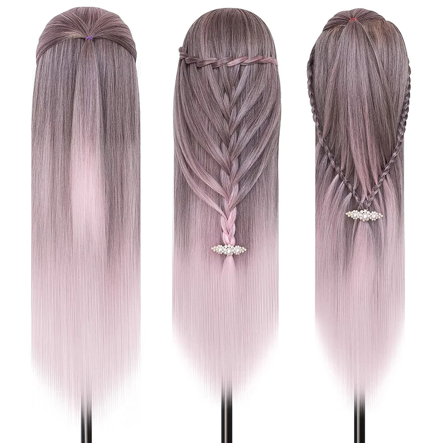 26 Inch Ombre Hair Mannequin Head for Braiding Practice