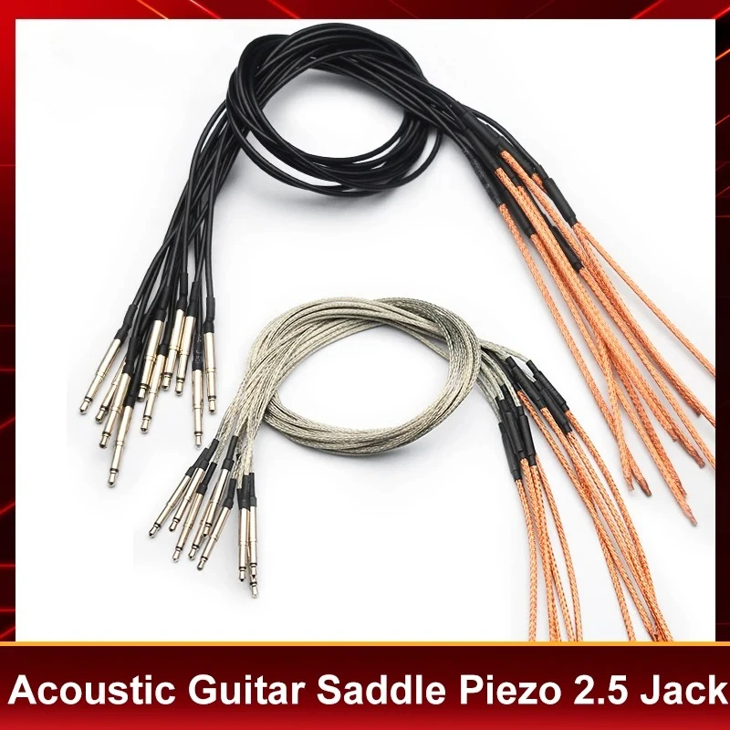 1/10Pcs Acoustic Guitar Under Saddle Cable Piezo Pickup for EQ,Transducer Sensitivity Piezo Bridge Pickup Cable