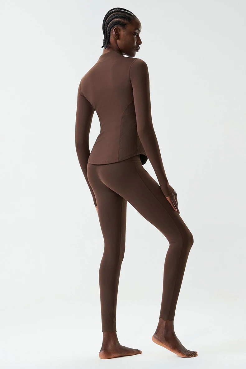 2/3-teiliges Fitness-Yoga-Set für Damen, einfarbig, für Gymnastik und Laufen, dehnbar, weich, atmungsaktiv, schnell trocknend, Sportbekleidung – Detail 16