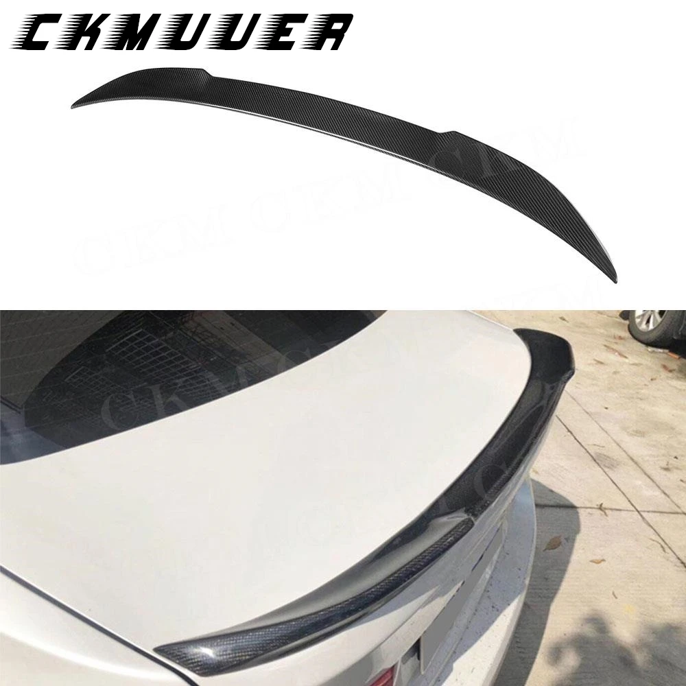 

CKMUUER Carbon Fiber for BMW 3 Series F30 F80 M3 Sedan 2012-2018 Body Kits Rear Trunk Spoiler Wing Boot Lip Rear Deck Spoiler