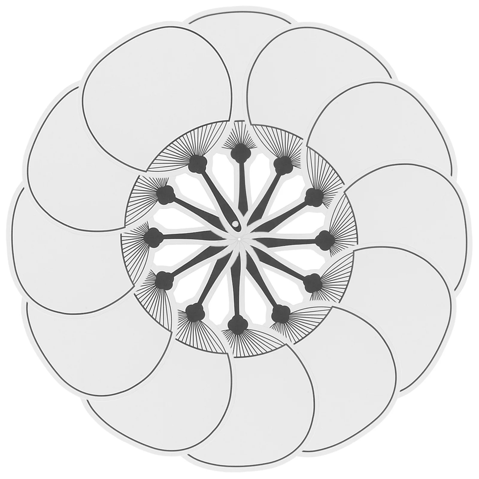 

12 PCS Blank Fan Diy Hanging Labels for Presents Card Craft Bookmarks White Crafts Pupils