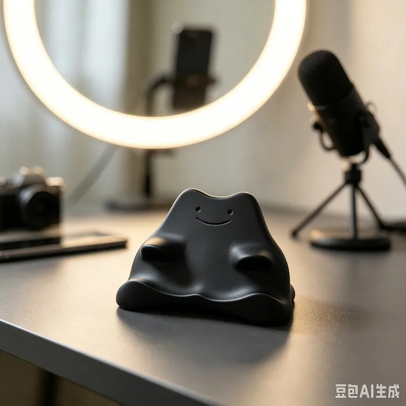 Black Cute Blob Monster Phone Stand 3D Printed Plastic Ditto Smartphone Bracket Universal Lazy Cellphone Desk Holder Geek Gift