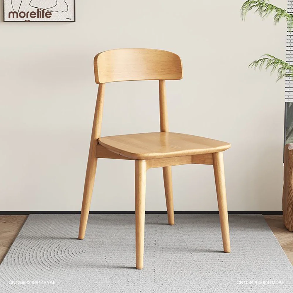 Design Solid Wooden Dining Chair Household Hotel Stools Nordic Style Minimalist Modern Simple Armchair Home Furniture FS-001+