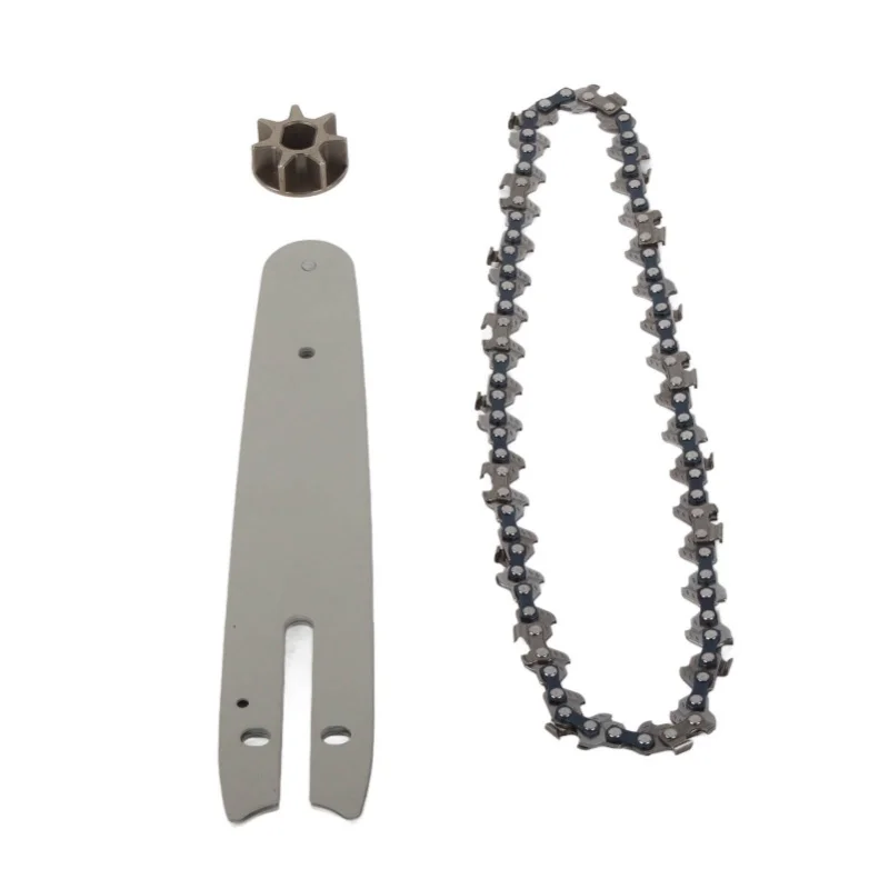 Chainsaw Chain Set Steel Sprocket 186mm Guide Plate 230mm Chain 6in Saw Replacement Accessories For Mini Electric Chainsaw