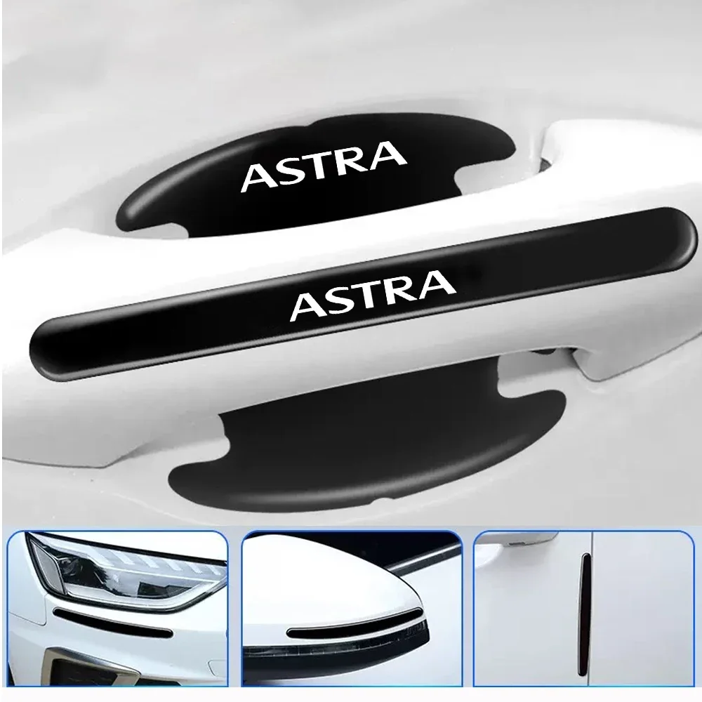 8pcs Car Door Handle Bowl Stickers Anti-scratch Protective Car Door Auto Handle Anti-collision Protection Strips for Opel Astra