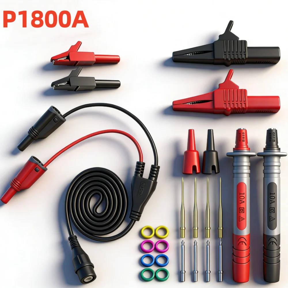 BNC Male to 4mm Banana Plug with Alligator Clip Test Hook Broken Wire Hook Multimeter Test Pen Test Stick Test Kit