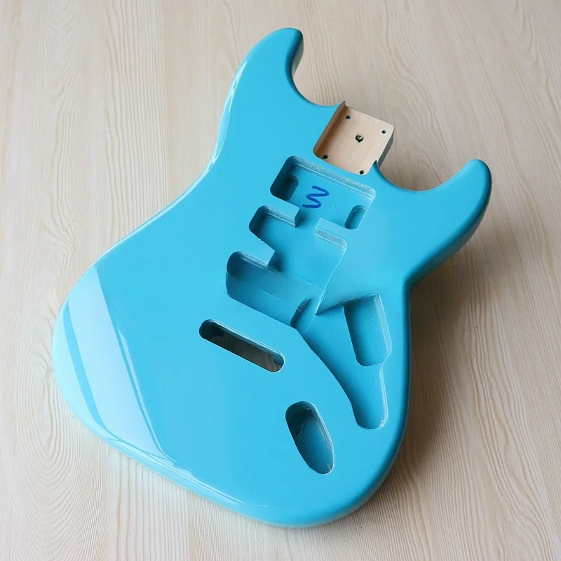 Electric Guitar Body DIY Electric Guitar Body Bright Surfing Green Guitar Assembly Modified Instrument Accessories