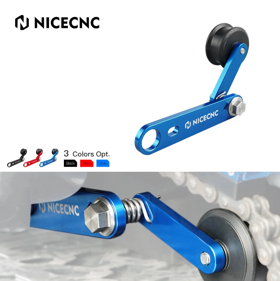 NICECNC Raptor 700 Antriebskettenspanner für Yamaha Raptor 700R 700 YFM 2013–2024, ATV-Kettenführung aus Aluminiumlegierung und Nylon