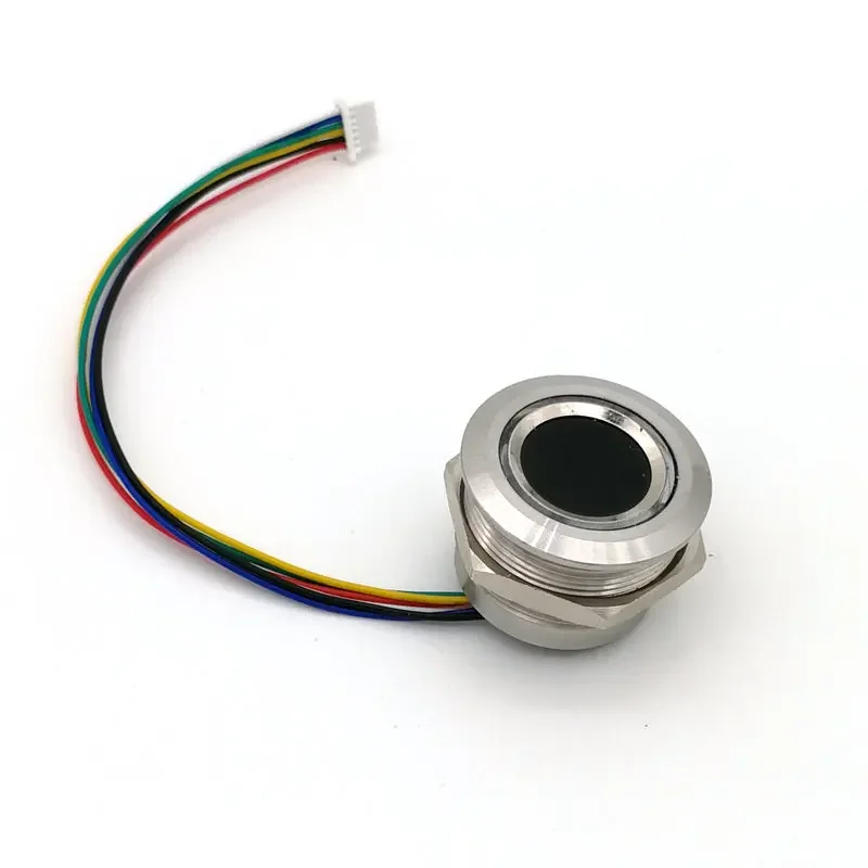 R503 Circular Capacitance Fingerprint Identification Module with Thread with Two-color Ring Indicator