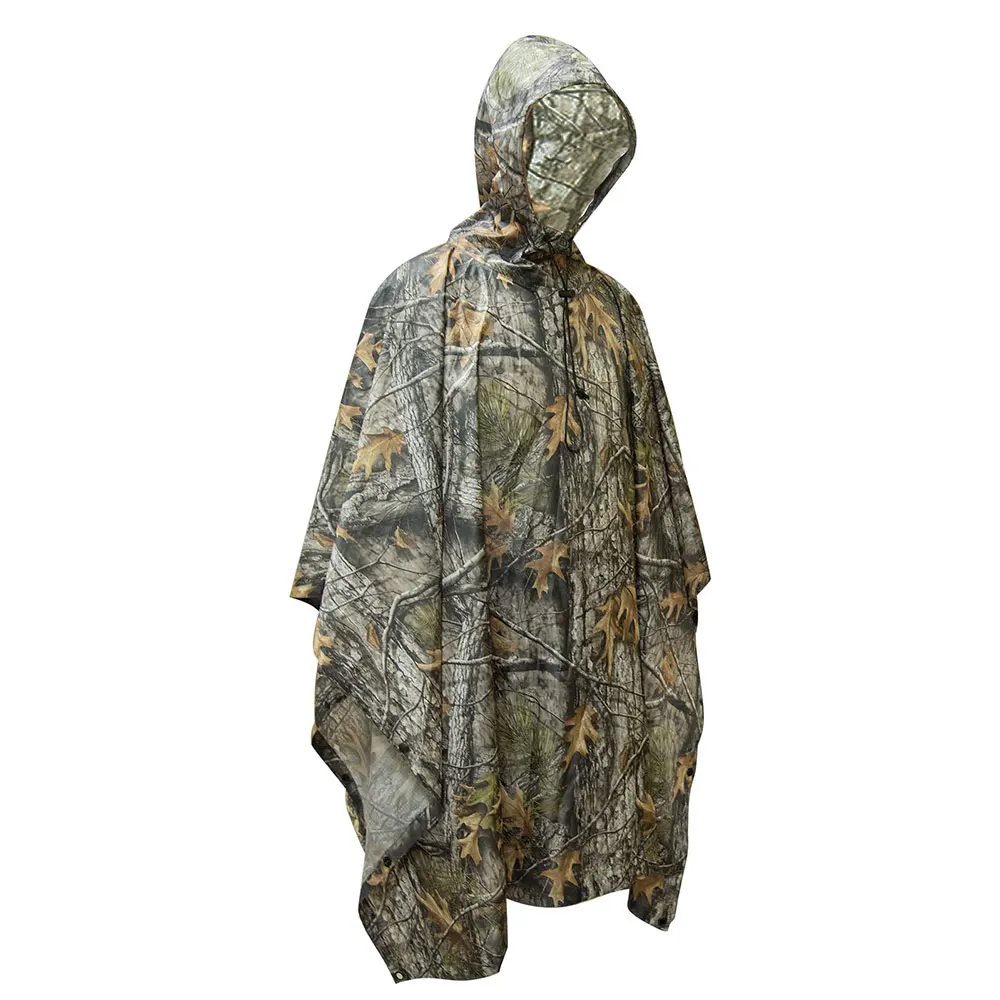 

Tactical Real Tree Camouflage Folding Raincoat Portable Poncho Men Waterproof Rain Poncho Tourism Jacket Cover Army RainWear