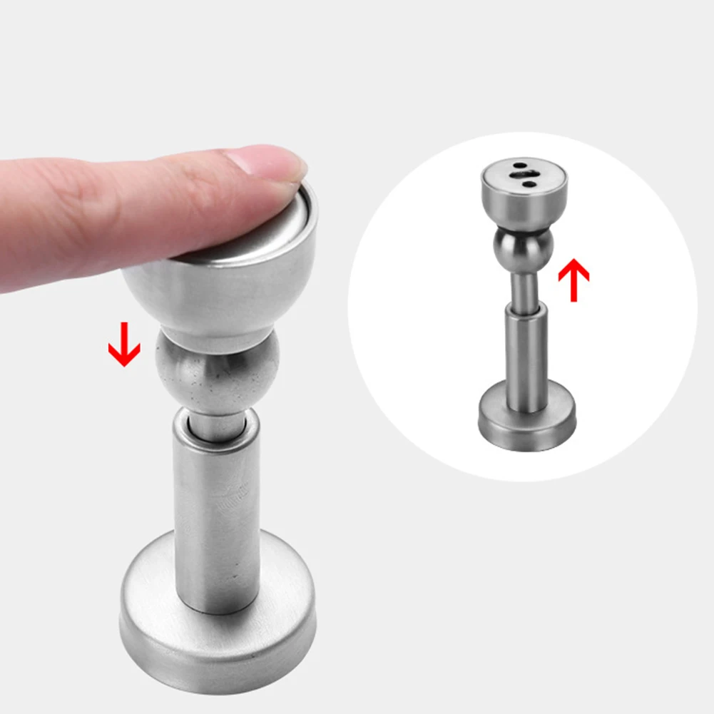 ~Magnetic Door Stop Stainless Steel Magnet Vertical Door Stopper Catch Holder Household Room Crashproof Door Supplies