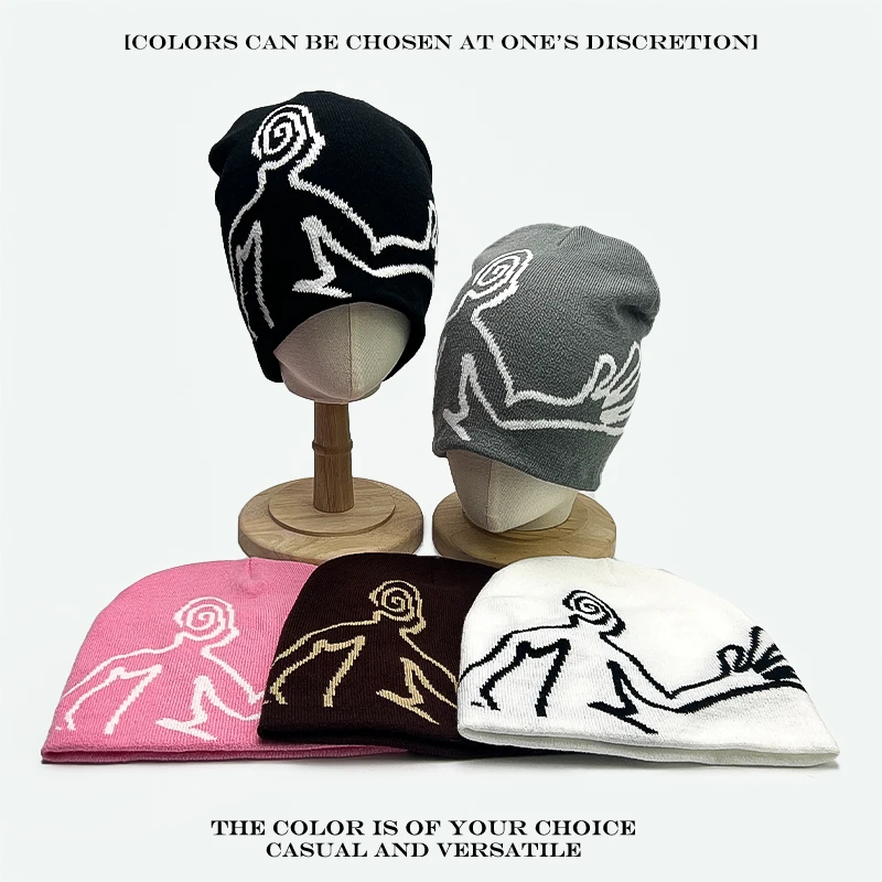 Warm Personal Fashion Street Beanies Outdoor Versatile Skateboard Sports Ins New Men Women Niche Jacquard Hikers Knitted Hats