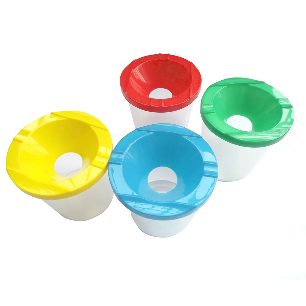 

8 Drawing Cups Brushes Easy Open Lids Spill Proof Clear Painting Accessories Drawing Cups Painting Accessories