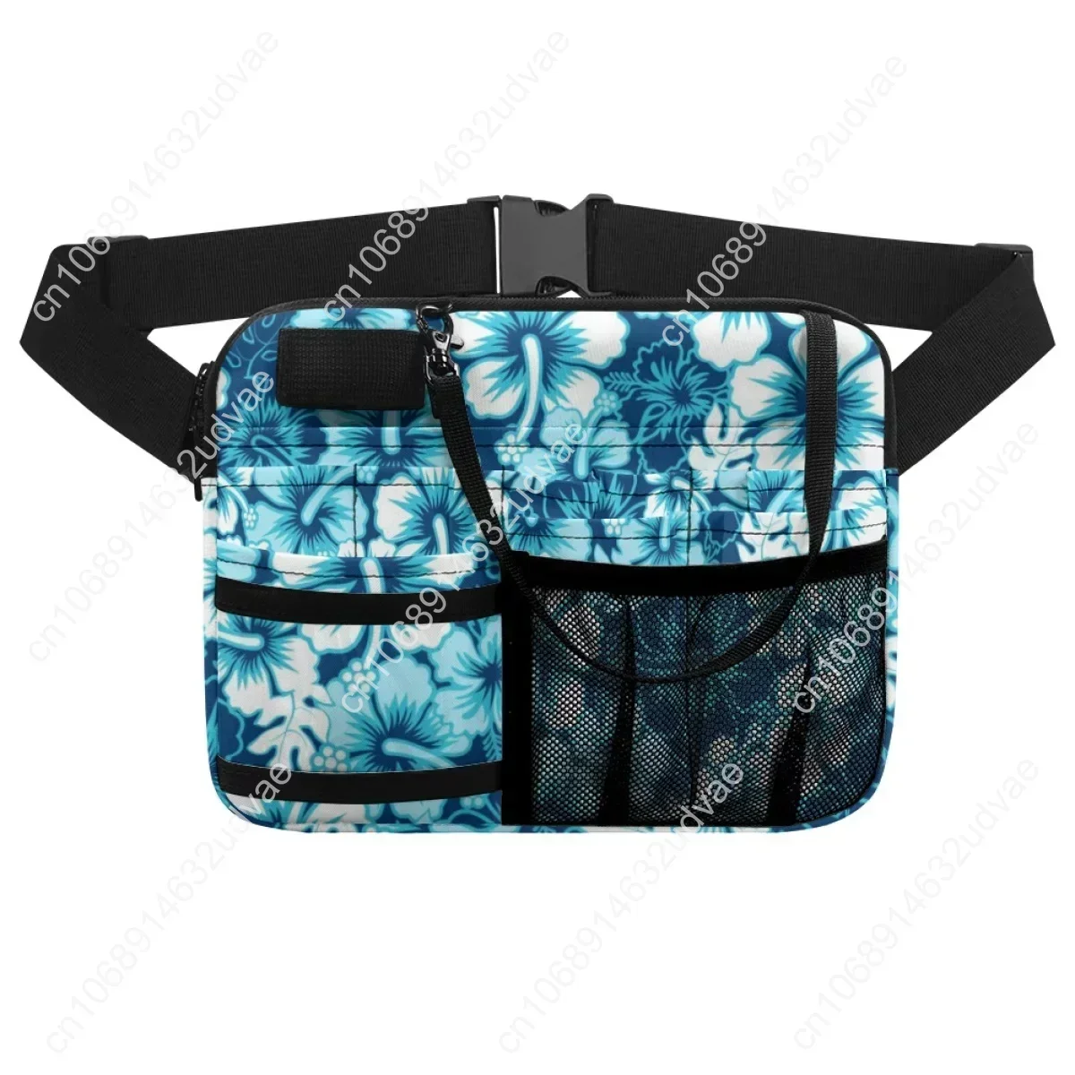 Luxury Hibiscus Flower Hawaiian Style Women's Waist Bag Adjustable Casual Medical Nurse Belt Bag Organizer Pouch Tool Holder New