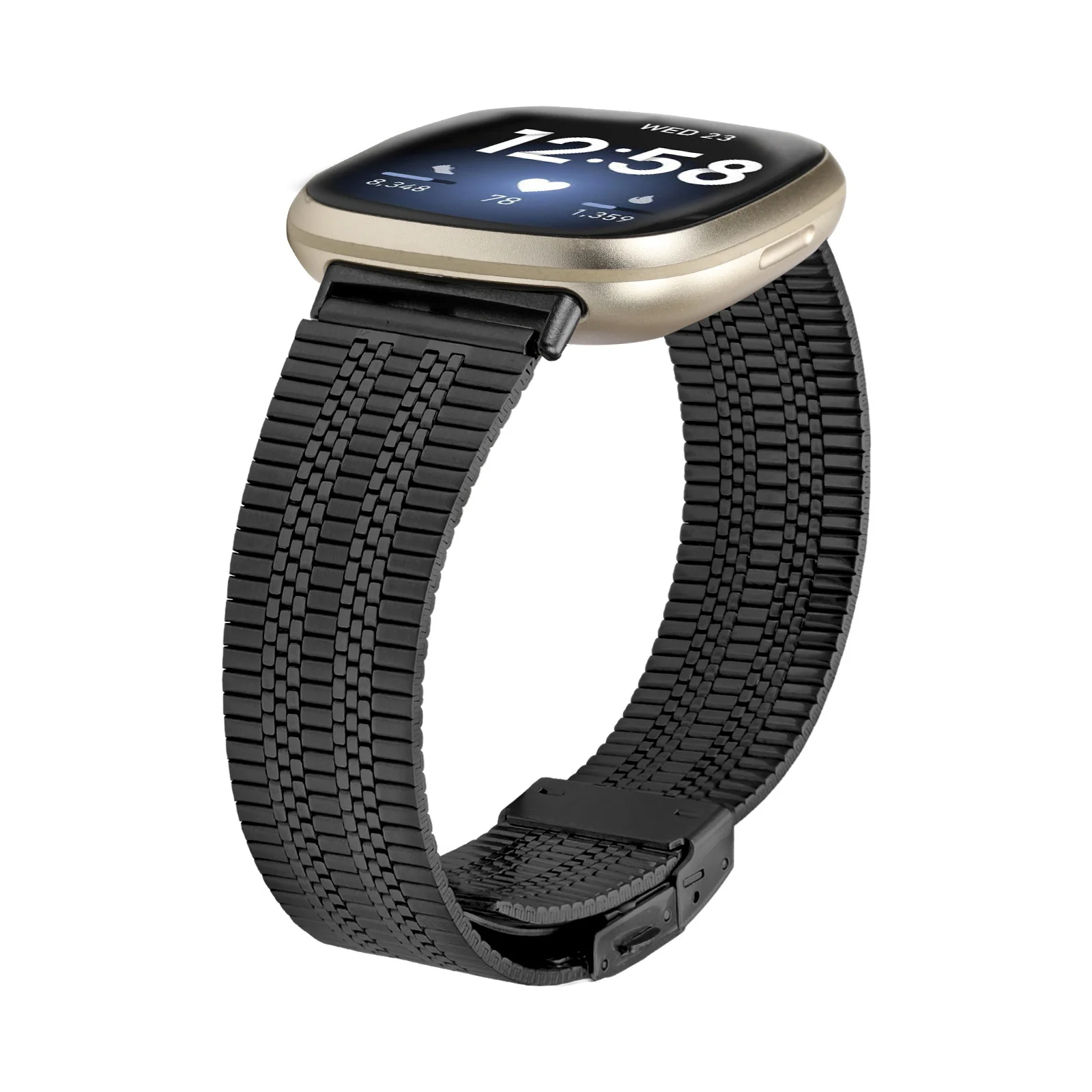 إكسسوارات أسورة من uhgbsd أسورة حزام ساعة لفيتبيت فيرسا 3/4 تحسس عالية نهاية خماسية خرزة سلحفاة خلفية مشبك معدني حزام ساعة