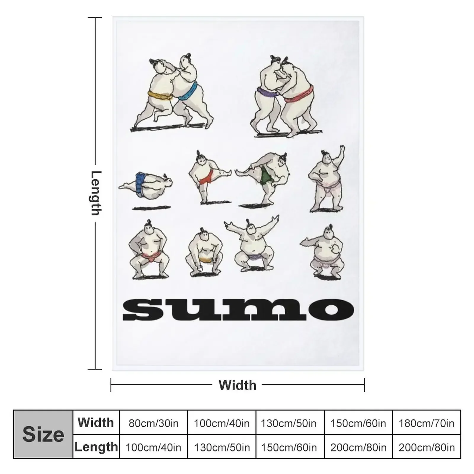 Sumo Wrestlers Throw Blanket cosplay anime Soft Plaid Vintage Beautifuls blankets and throws Softest Blankets