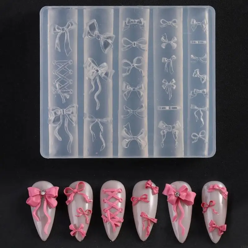 y88a bowknot art mould silicone mold for women girls lail accosities make mould