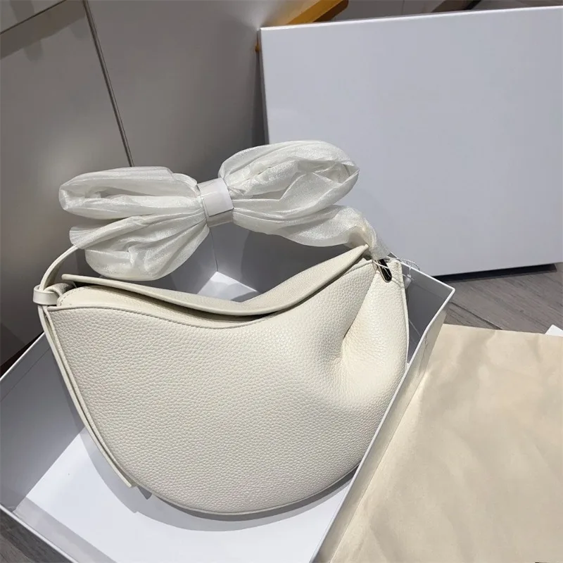 New women's high-end leather handbag pea bag shoulder bag underarm bag small design versatile fashionable simple shoulder bag