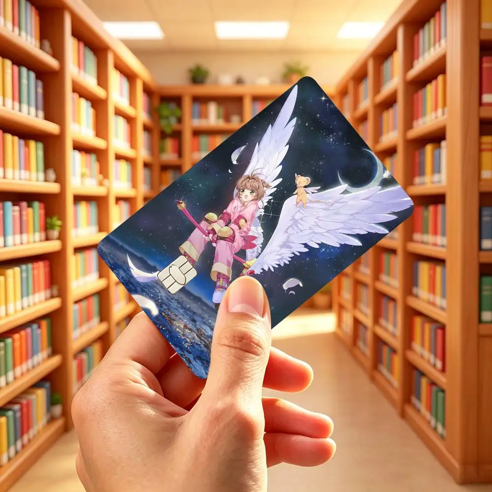 Cute Anime C-Cardcaptor Sakura Credit Card HD Stickers Game Card Decal Small Chip Waterproof Sticker Gift