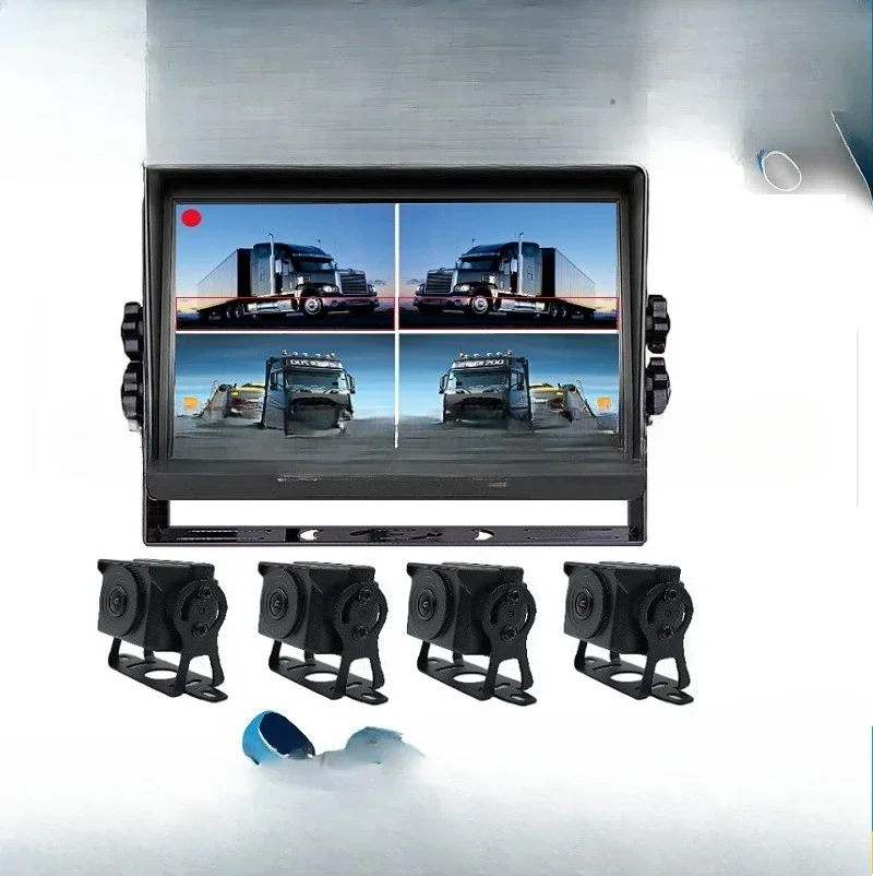 High definition truck four-way monitoring 360 panoramic driving recorder