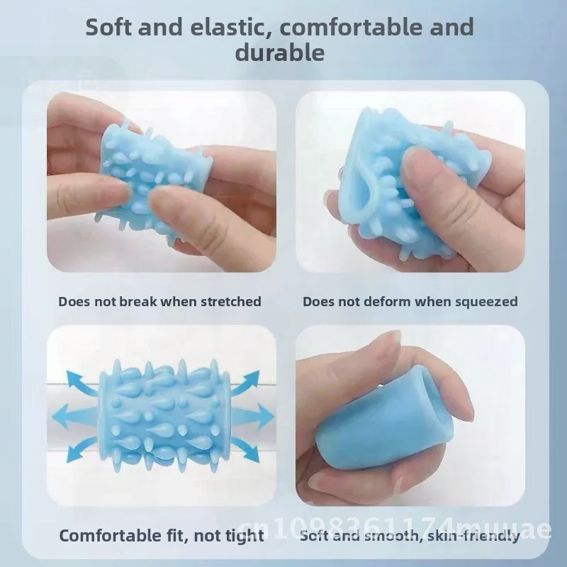 الحس السادس كويست إعصار الذئب قفل حلقة 1 الرجال TPE تأخير جسدي التحكم اليدوي لعبة الجنس مع جزيئات سبايك للبالغين #2