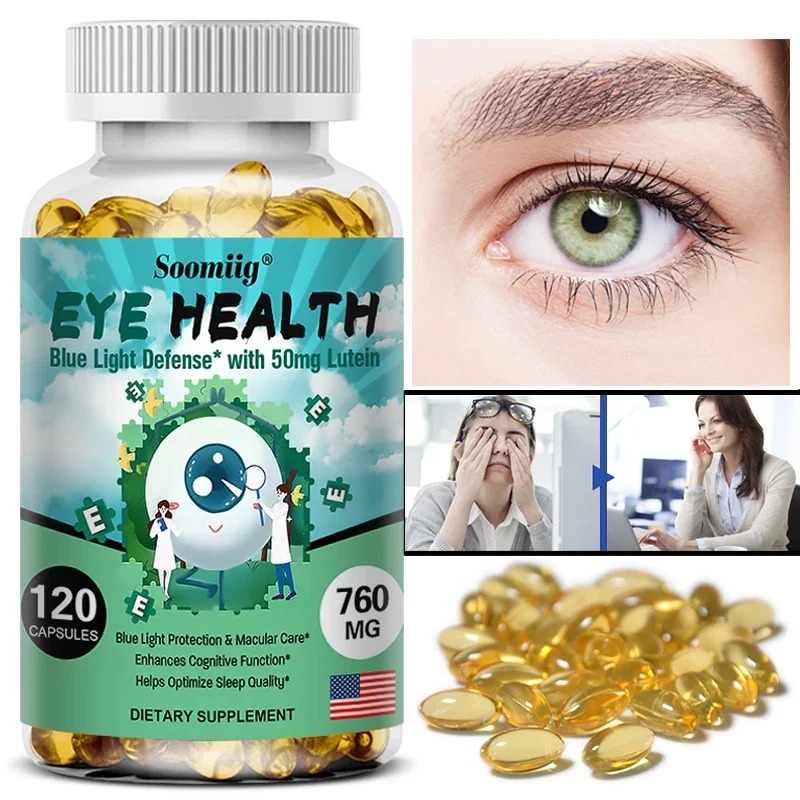 Soomiig Eye Protection Vitamins - Lutein + Zeaxanthin, Relieve Eye Fatigue, Dry Eyes and Vision Health, Prevent Myopia