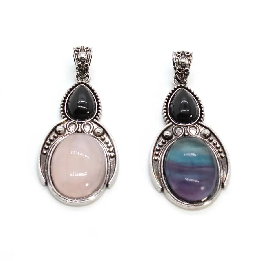 Charms Natural Healing Crystal Stone Penguin Pendants For Women Amethyst Quartz Fluorite Gemstone Pendant Choice Men Jewelry