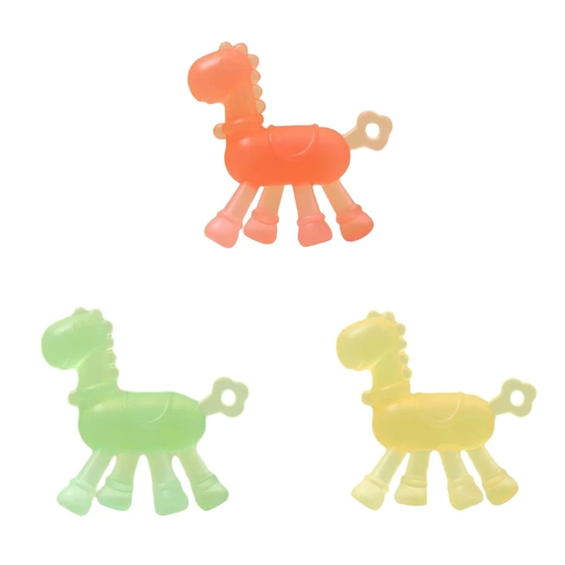 Silicone Baby Teether Soothing Teether Educational Sensory Toy for Infant Teether Horse Teether