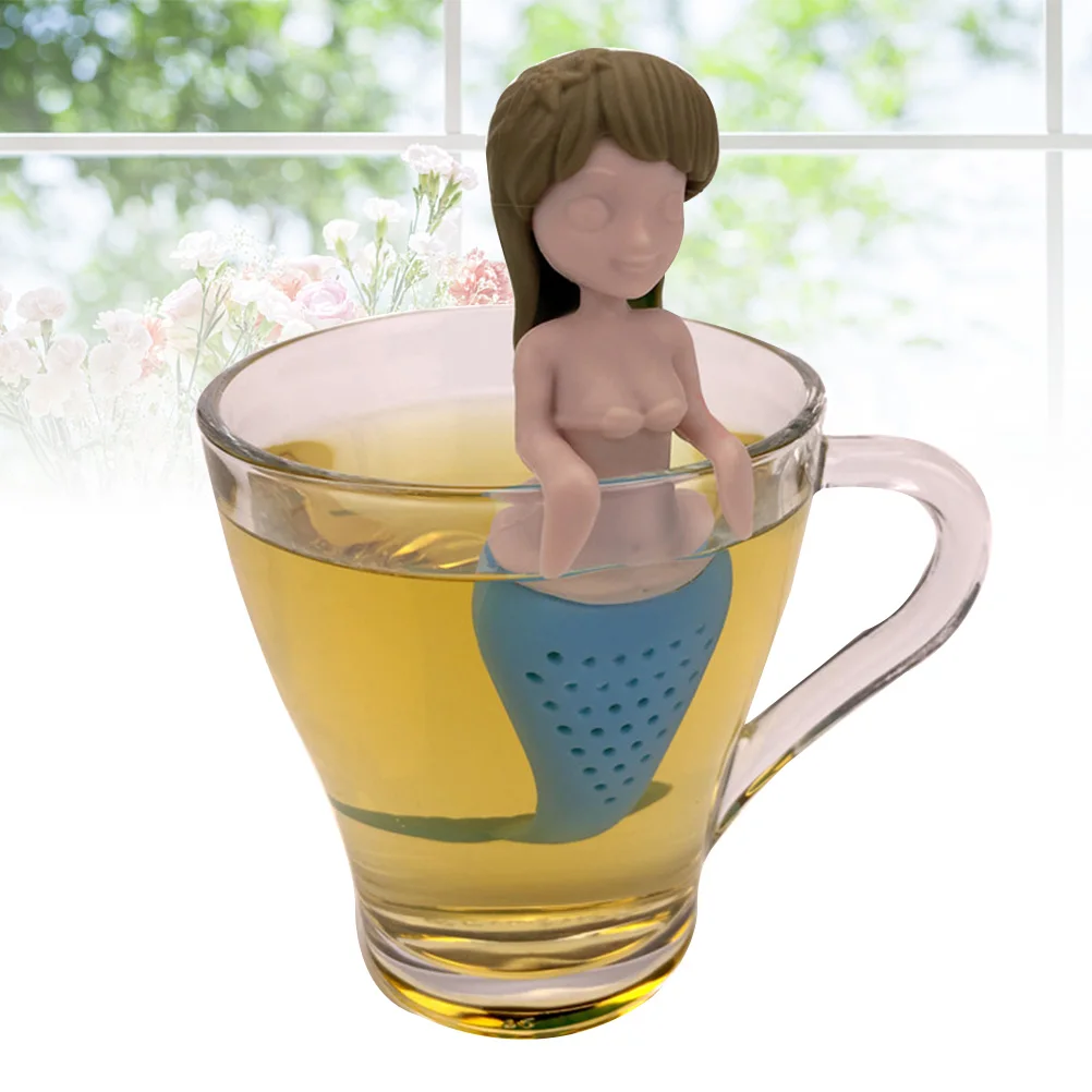 

Funny Cartoon Mermaid Silicone Tea Infuser Tea Leaf Strainer Filter Kitchen Gadget
