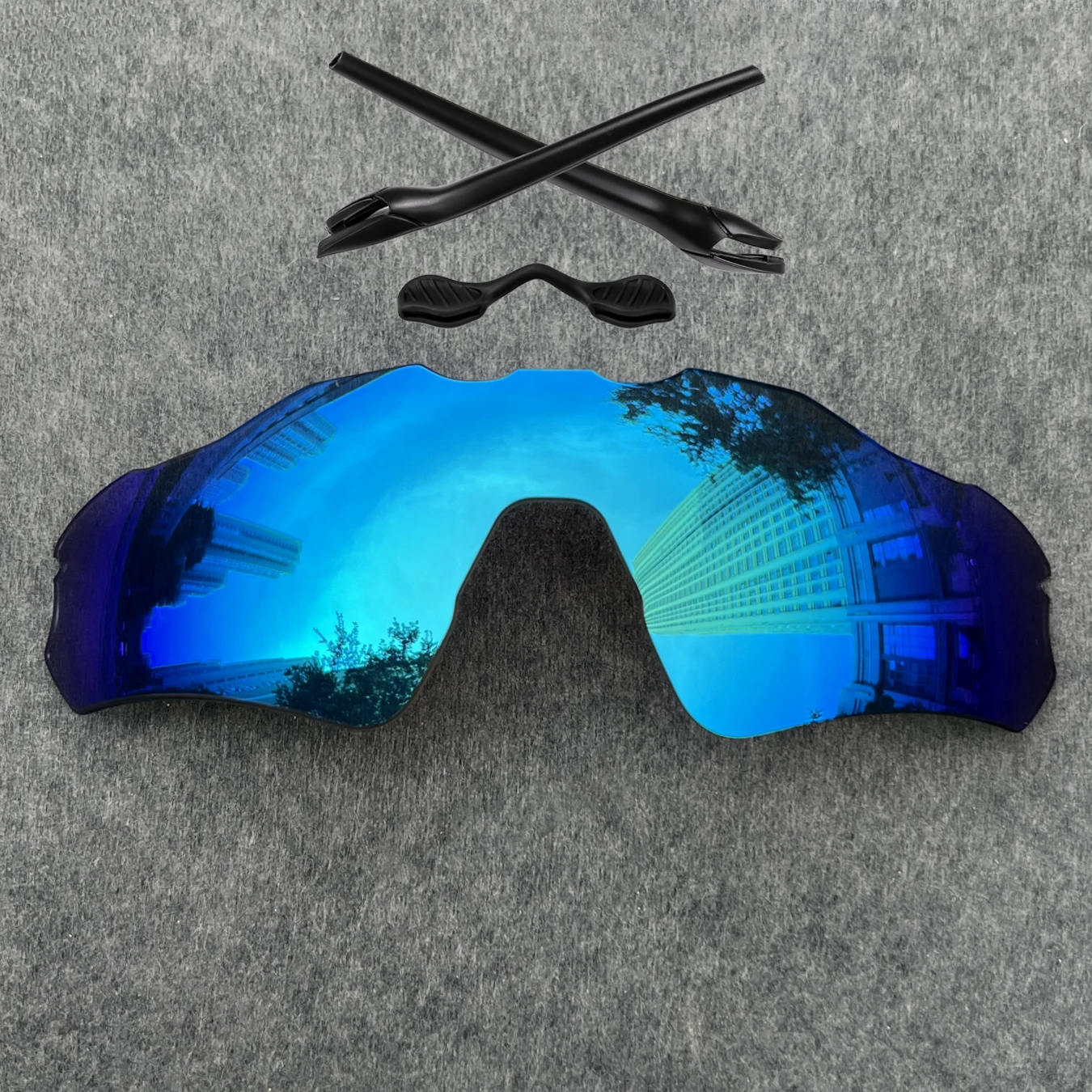

Polarized Replacement Lenses & Rubber Kit EarSocks Small Size Nosepad for Oakley Radar EV Path OO9208