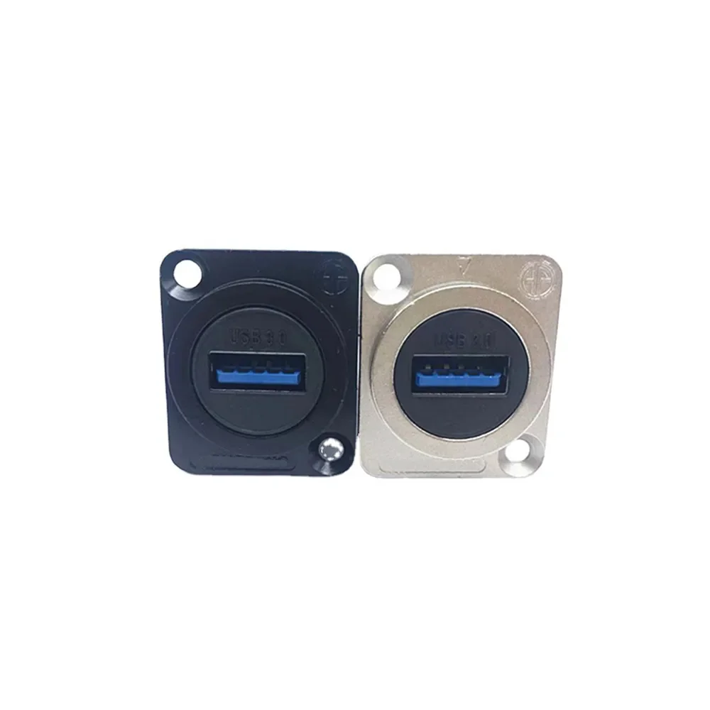 

2PCS D Type Metal USB 3.0 Socket USB Female to USB Female Jacks USB Socket Module Panel Mounting Electronic Connectors