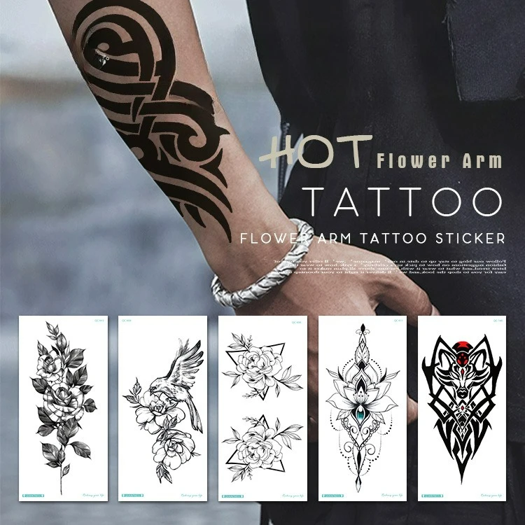 

New waterproof flower arm tattoo sticker, fashionable arm ink flower tattoo sticker