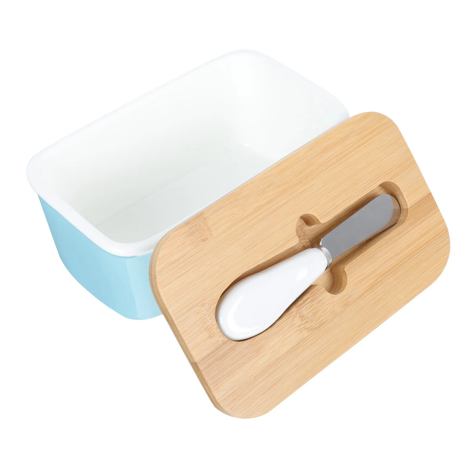 

Керамическая емкость для масла 600 мл с герметичной крышкой, универсальная для хранения сыра, для кухонной столешницы и холодильника