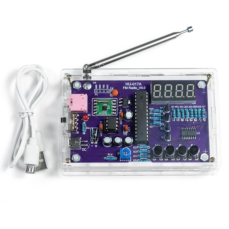 Radio Assembly Kit FM Leiterplatte Herstellung Mikro controller DIY elektronische Produktion Löten Praxis lose Teile Zubehör