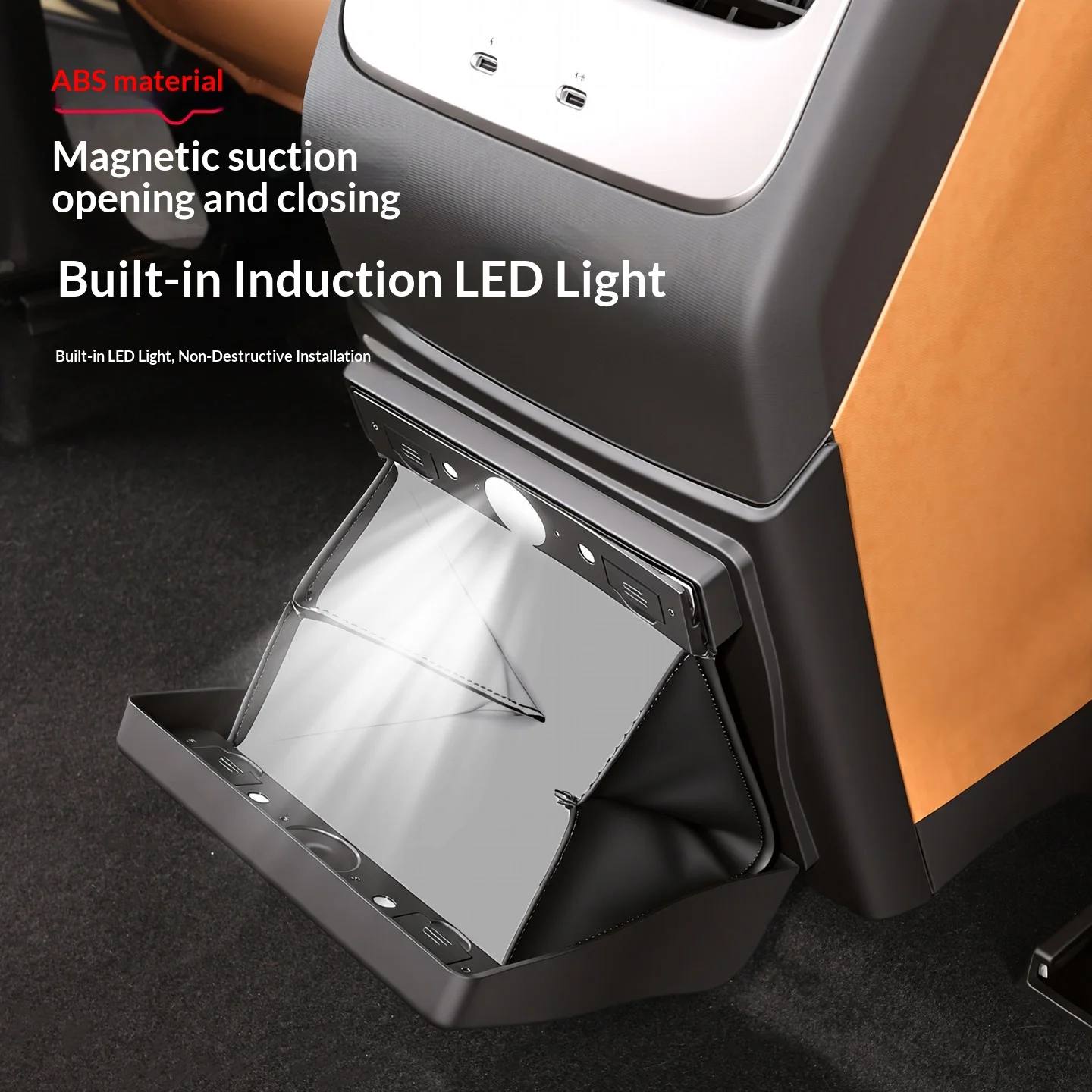 Fit For iCAUR V27 Rear Anti Kick Cover Pad Rear Row Car Trash Can Interior Storage Car Modification