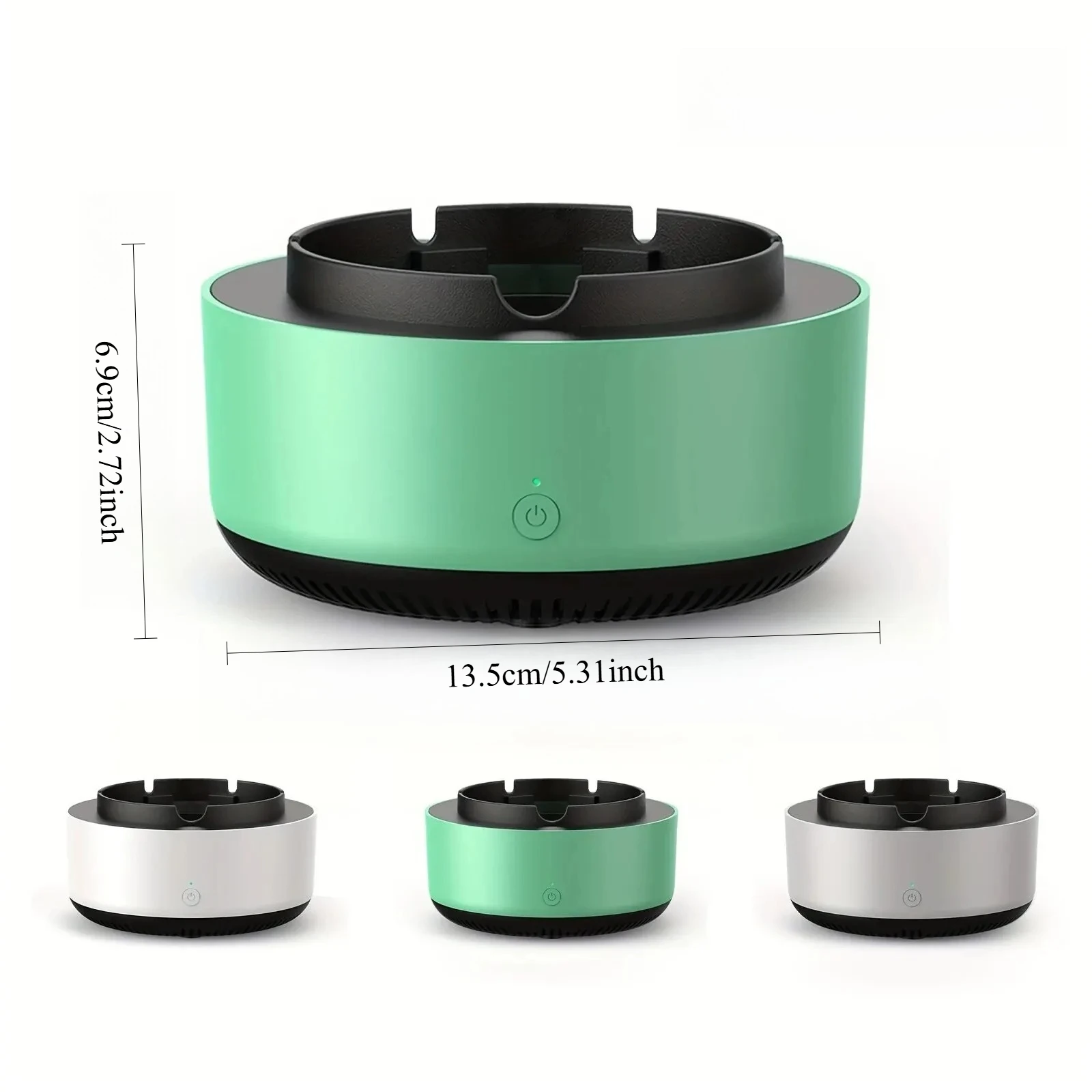 Smart Ashtray Air Purifier,Remove Secondhand Smoke and Tobacco Odor Instantly,Ring Aromatherapy Tablets,Batteries Not Included