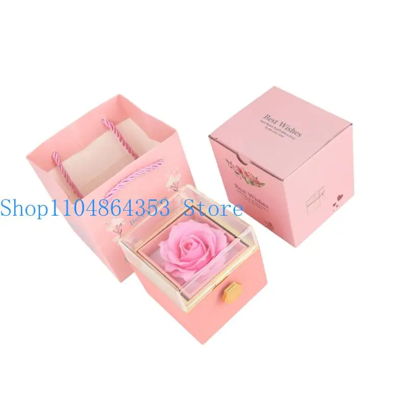 

652F Romance Acrylic Jewelry Case Valentines Day Gift Box