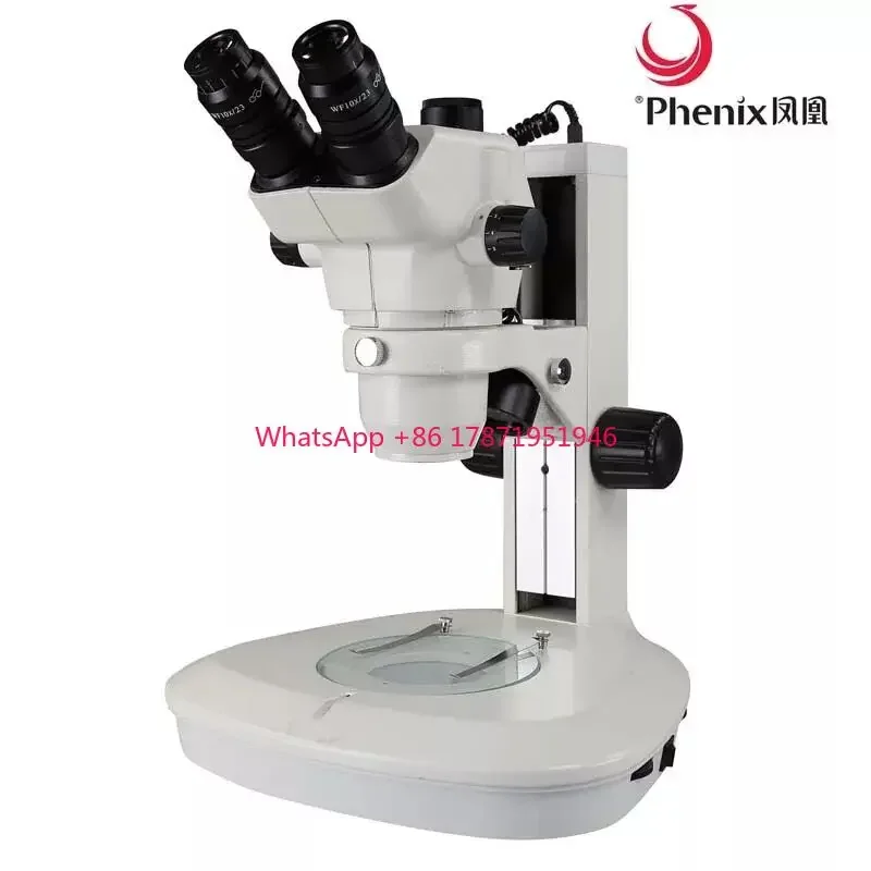 Compensation Trinocular Stereo Microscope with 5mp camera Lcd screen for inspecting