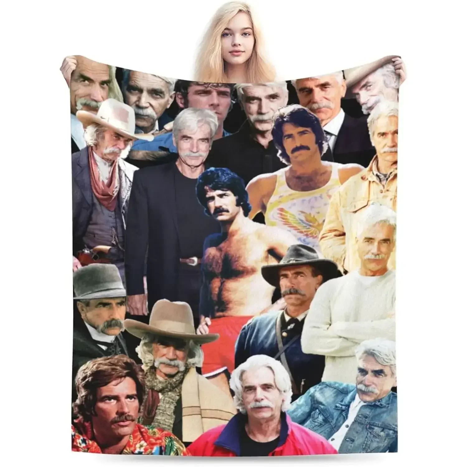 Blanket Sam Elliott Ultra-Soft Micro Fleece Wollen Blankets Throw Blankets Carpet Gift for Home Decoration,Decor Sofa,Office,Dor