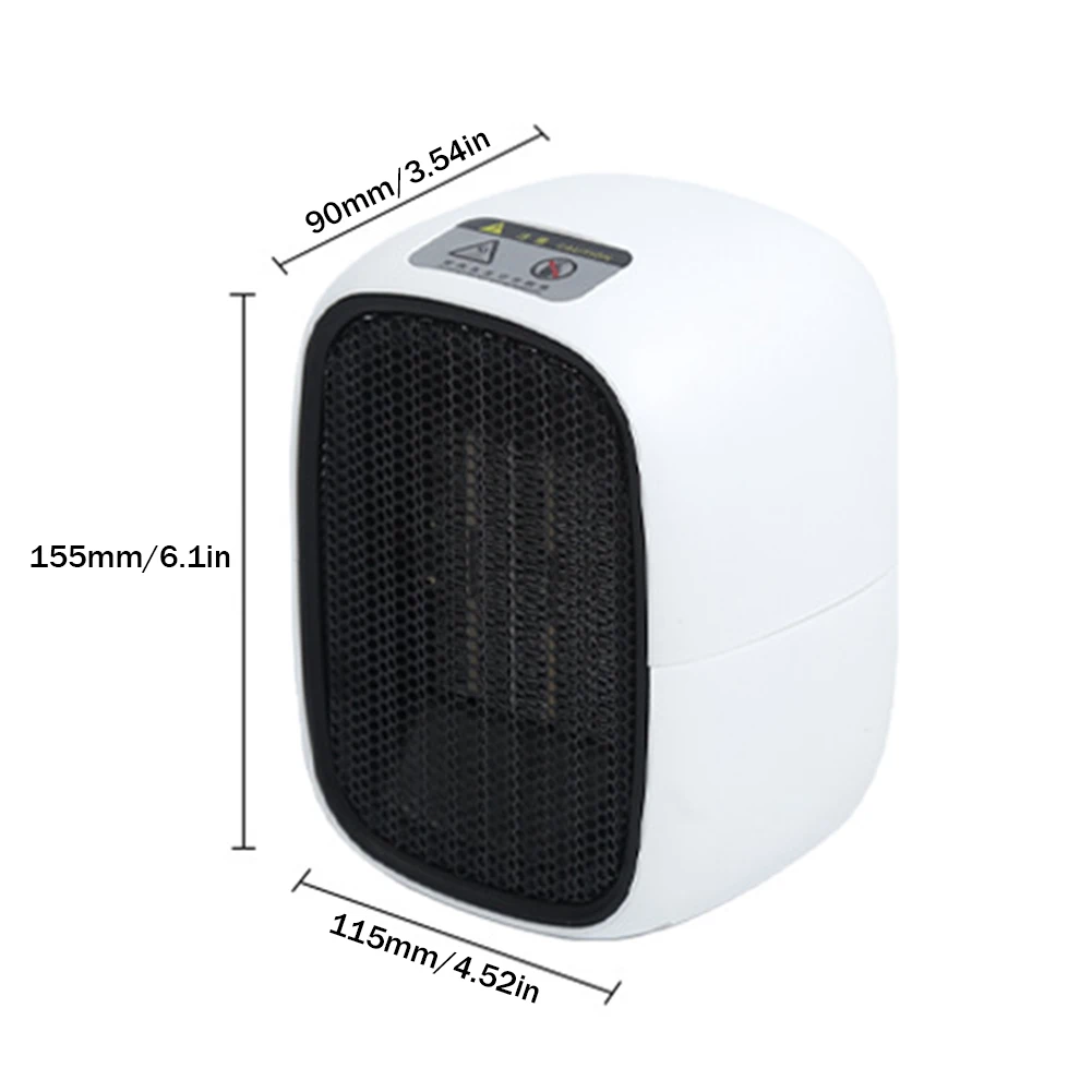 500W warme luchtblazer PTC snelle verwarming elektrische verwarming 2-snelheden verwarming radiator draagbaar stil voor kantoor kamer bureau binnengebruik