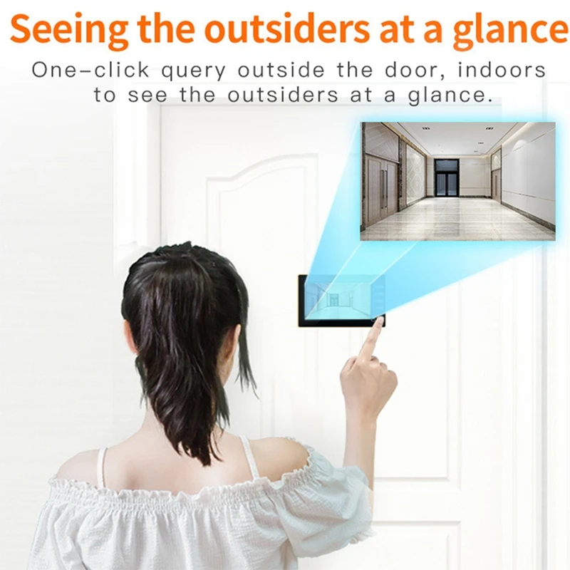 4.3Inch Doorbell Camera Motion Detection Recording Display Video Peephole Viewer Ring Doorbel
