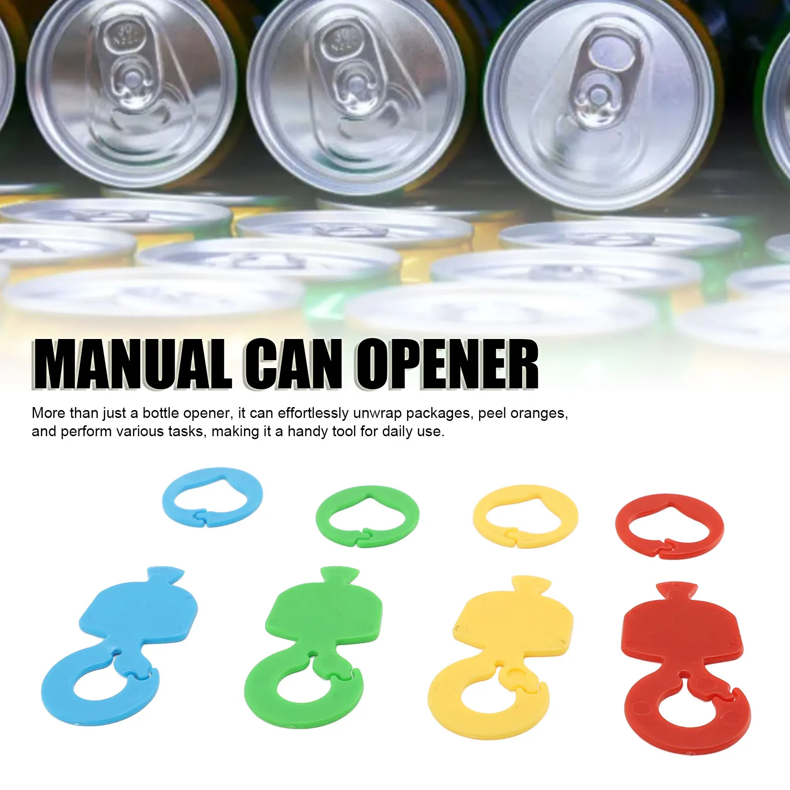 4pcs Keychain Can Opener Multifunction Cute Keychain Package Opener Citrus Peeler Tool Keychain Bottle Opener Tools