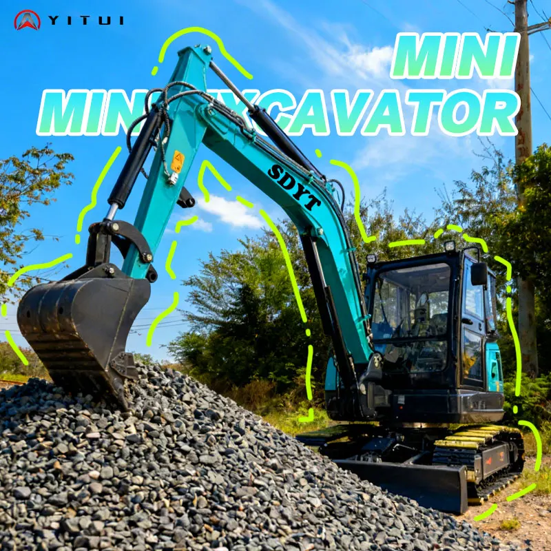 Fuerte capacidad de rodamiento 1,8 toneladas 2 toneladas Mini excavadora Fuerte motor Euro 5 Miniexcavadora estándar personalizada