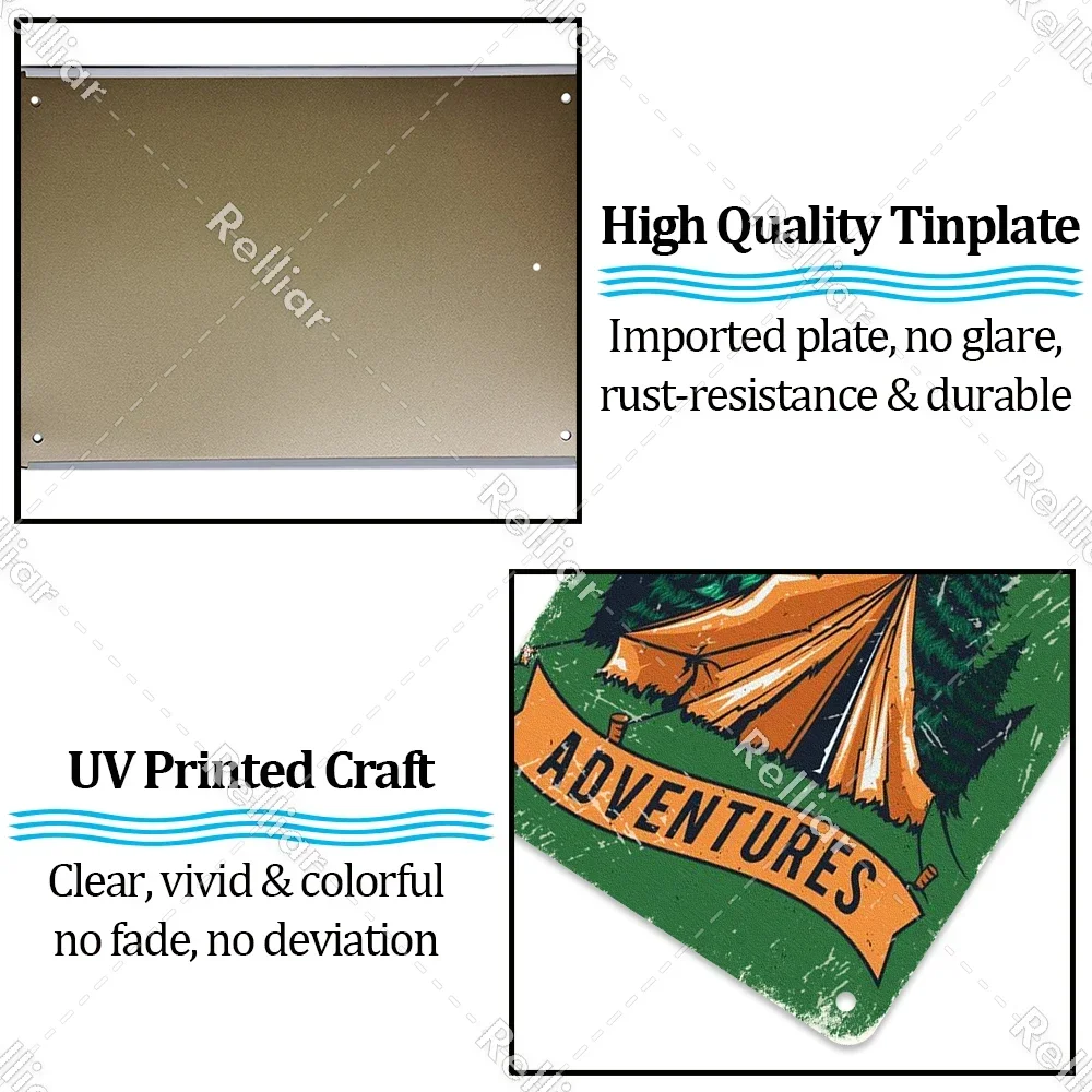 الرجعية سعيد العربة ديكور لوحة في الهواء الطلق مغامرة معدن القصدير تسجيل الحياة البرية رمز حلية ملصق المنزل بار نادي الديكور اللوحة