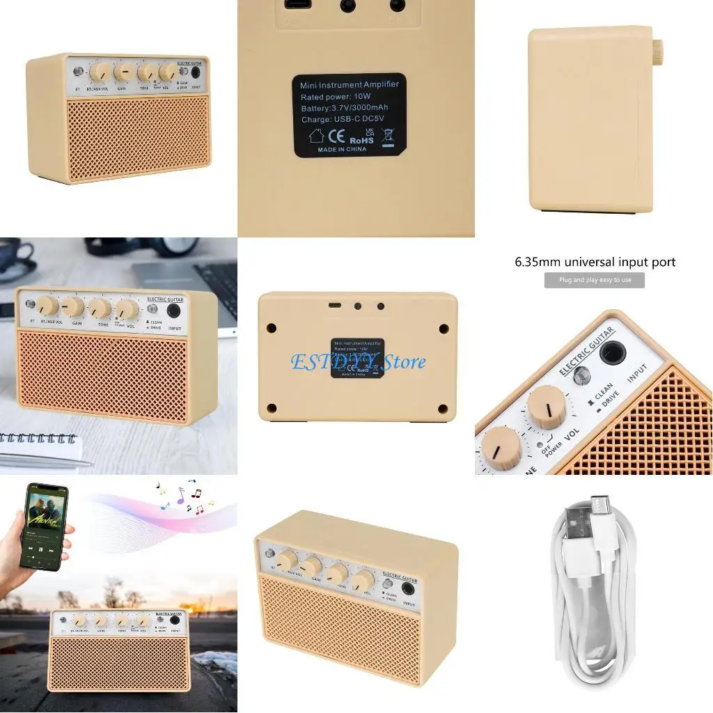 

G6DE Portable Electric Guitar Amplifier Amp Small Electric Amplifier, Electric Guitar Amplifier, Guitar Speaker Guitar Amp