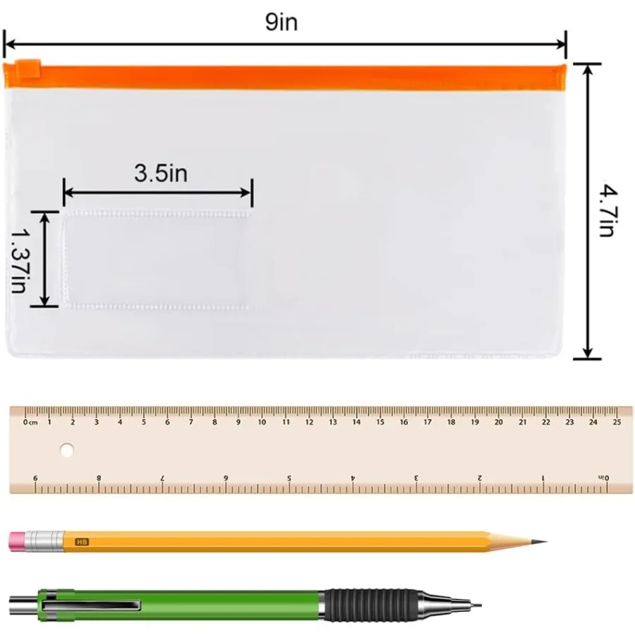 Buste riutilizzabili buste in plastica con cerniera poli da 24 pezzi 9 x 4,7 Ihes formato A6 10 Colo per forniture per ufficio